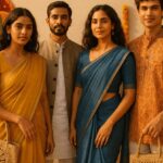 Dusshera 2025 Sustainable Style Guide | Exquisite Green Wear Dress up in hues of green this festive season and make a sustainable style statement.