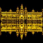 Mysore Dussehra: Mysore Palace illuminated with festive lights during Dussehra celebrations, attracting thousands of visitors.