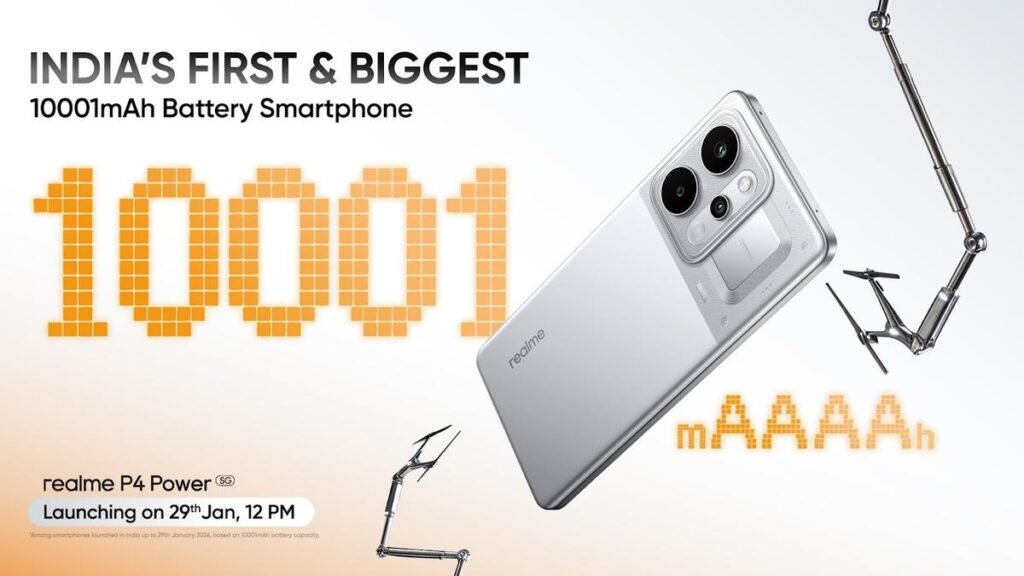 Realme P4 Power 10000mAh battery