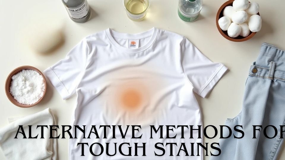 Supplies needed to remove permanent marker stains from clothes including alcohol and baking soda.